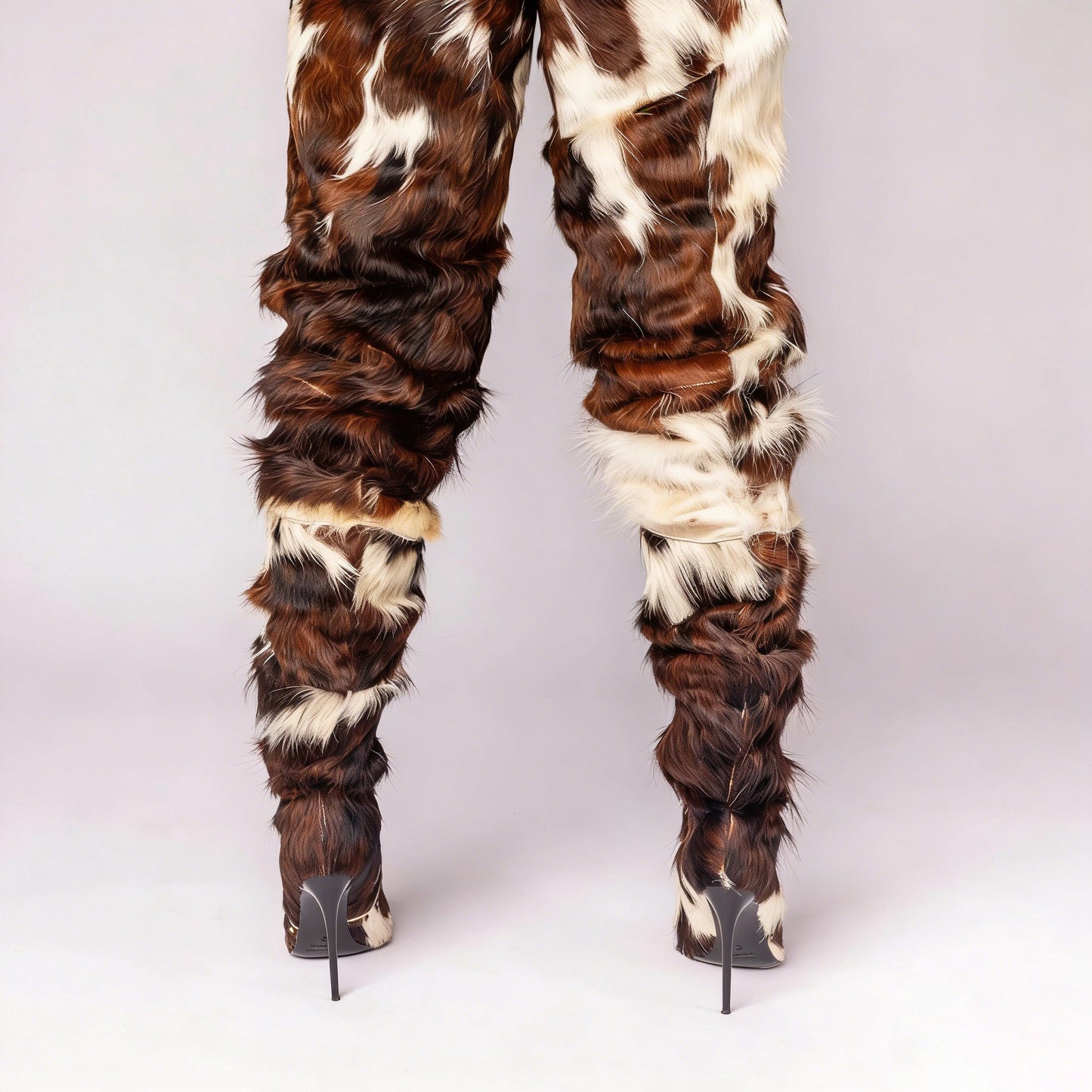 Cowhide Thigh High Boot