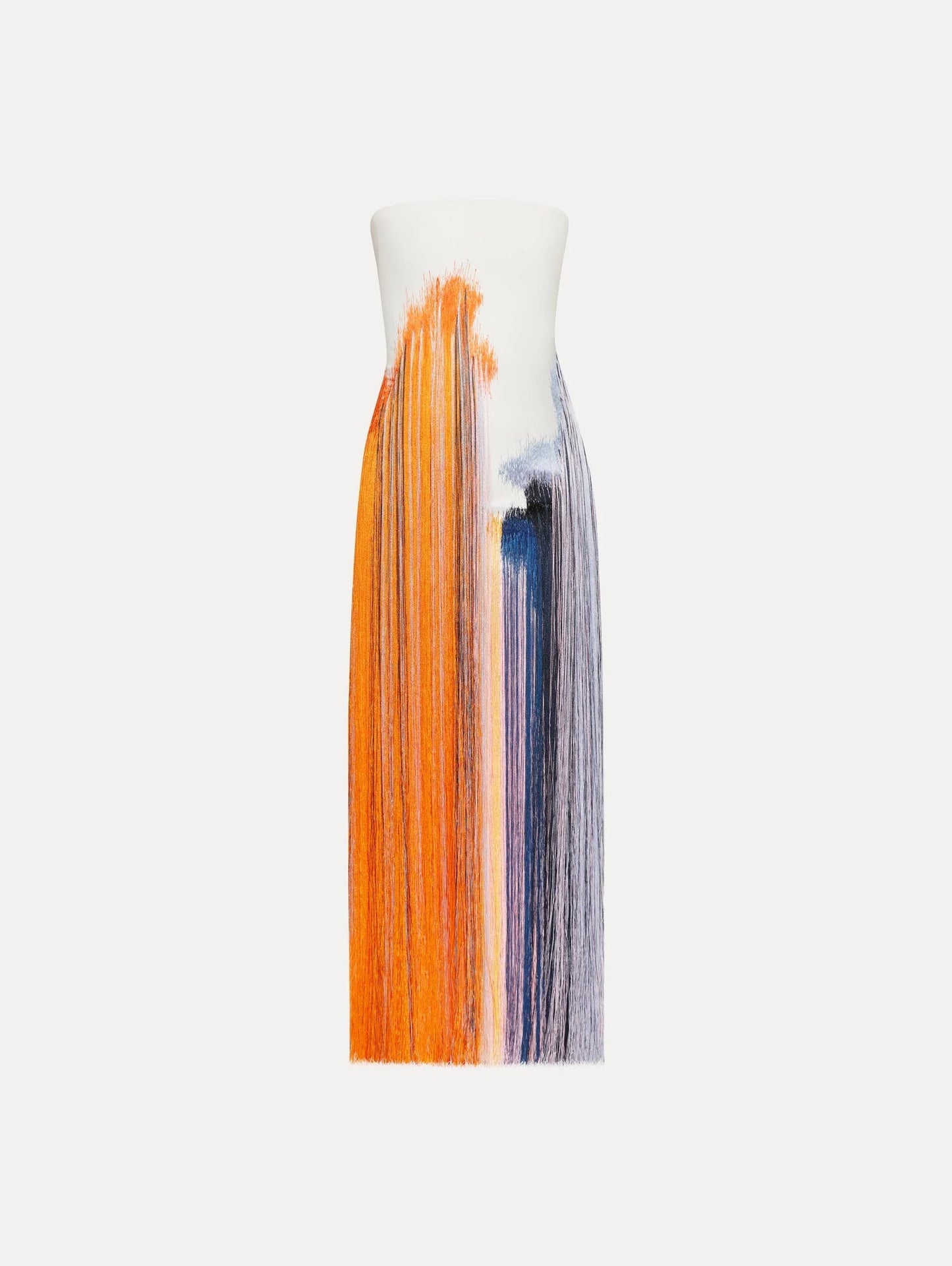 Abstract Brushstroke Fringe Cocktail Dress(✔️Free shipping)