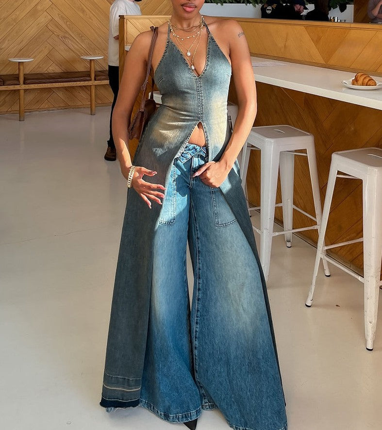 Stretch Tinted Denim Vest