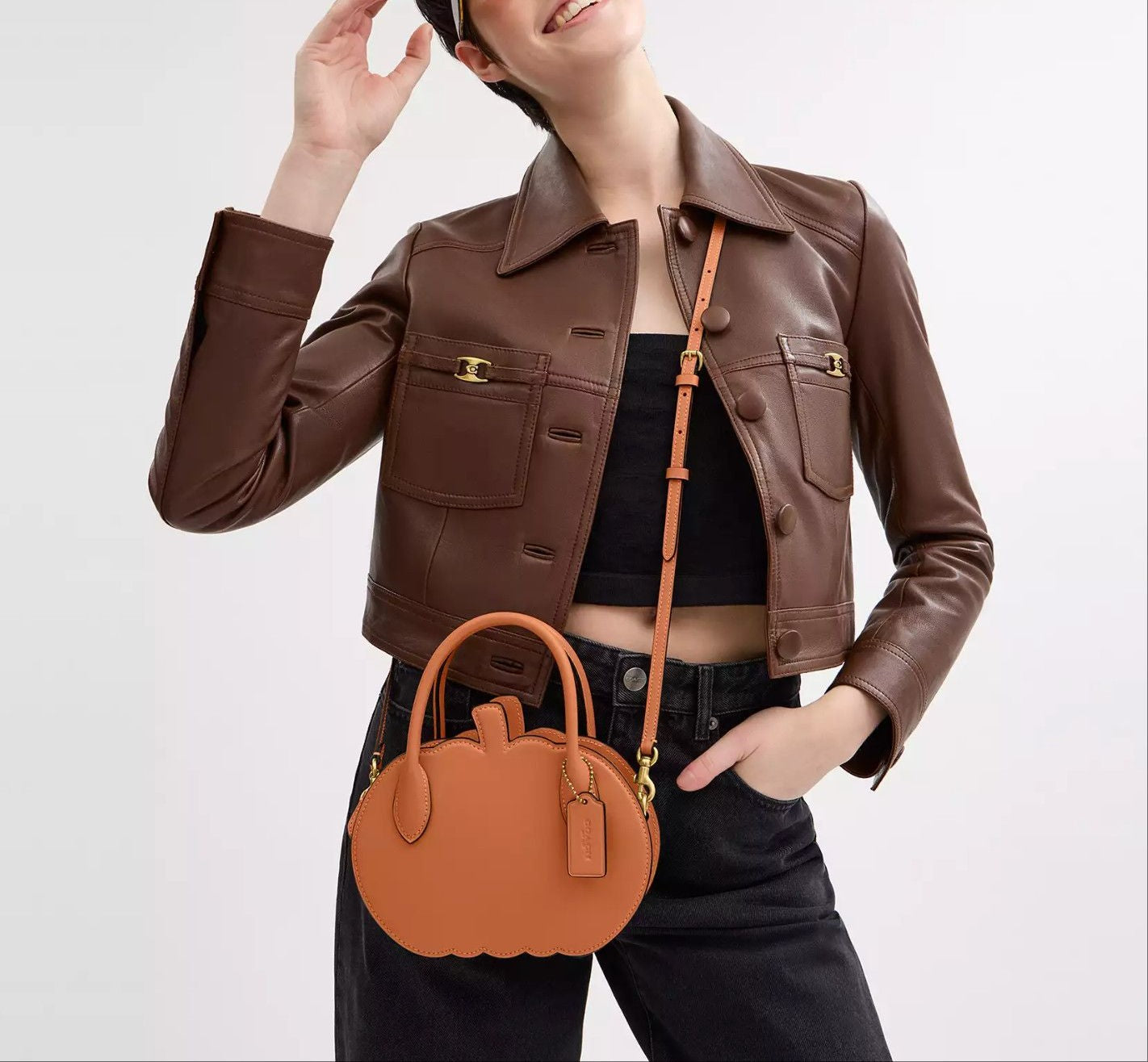 šHalloween Limited Edition āPumpkin Bag In Leather