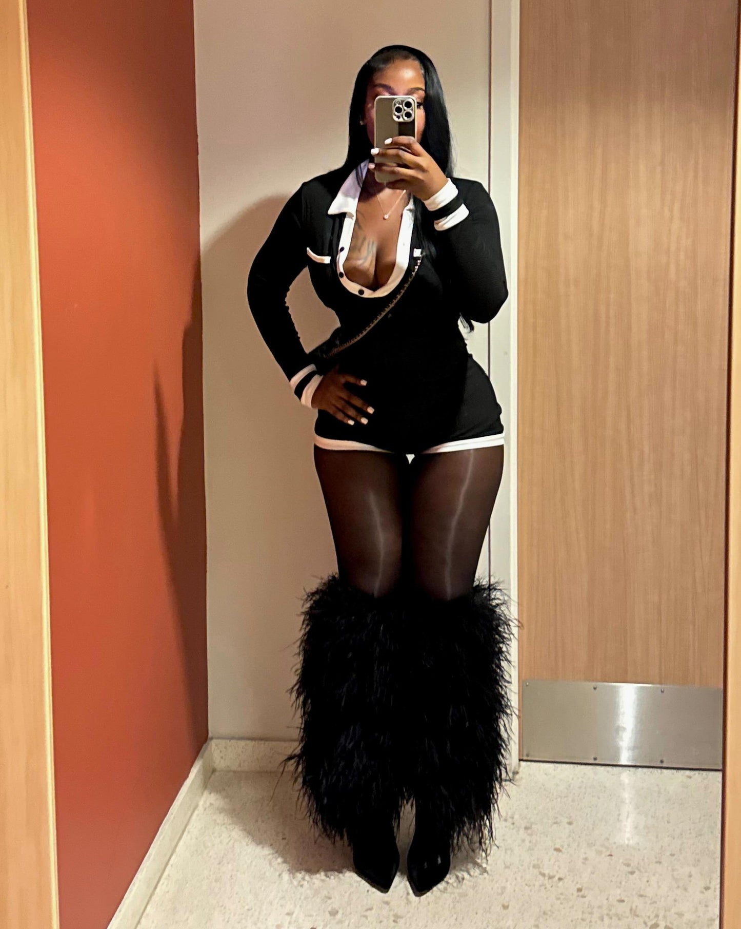 Shirt Collar Long-Sleeved Jumpsuit