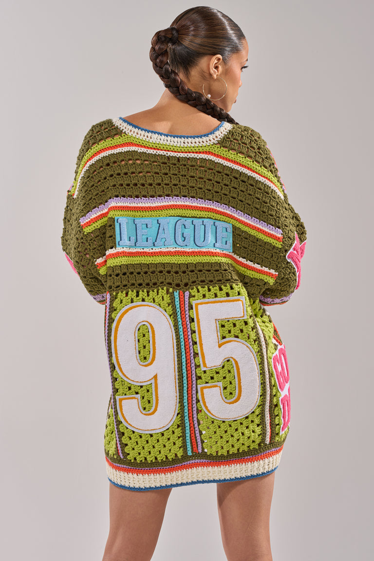 Colorful Loose-fitting NO.95 Knit Sweater