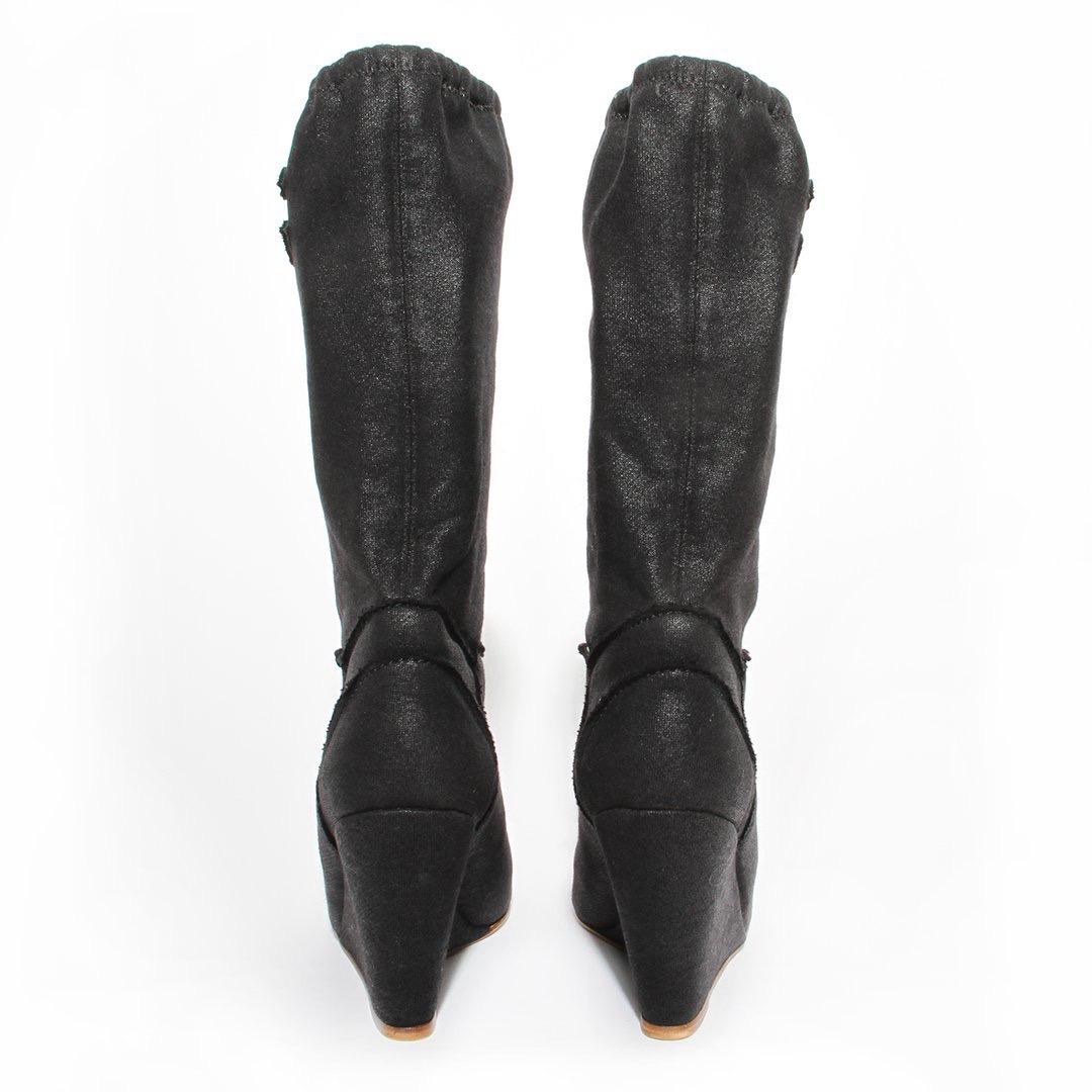 Open Toed Wedge Boots