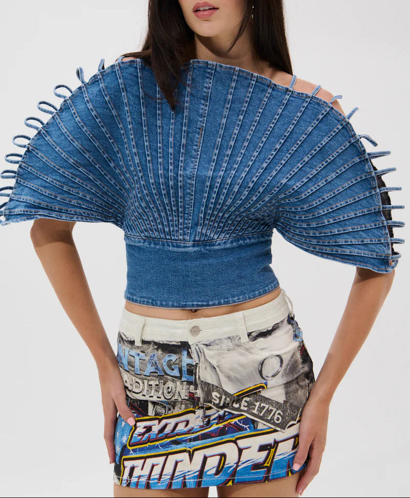 Denim On Denim Blouse