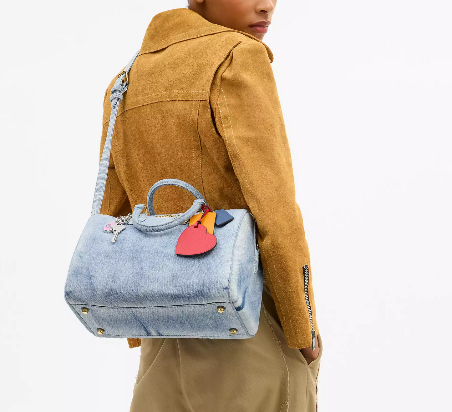 Large Satchel Bag In Signature Canvas With Charms