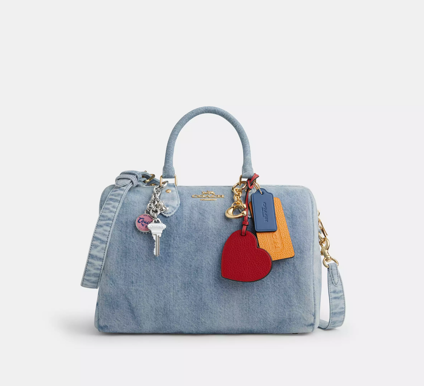 Large Satchel Bag In Signature Canvas With Charms