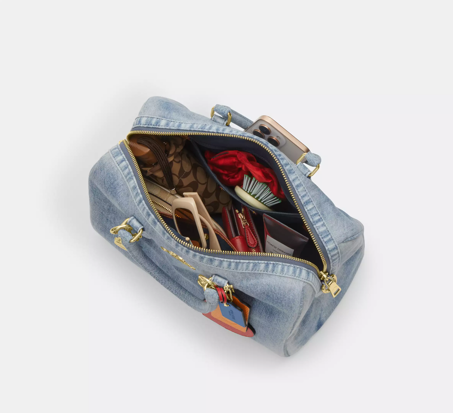 Large Satchel Bag In Signature Canvas With Charms