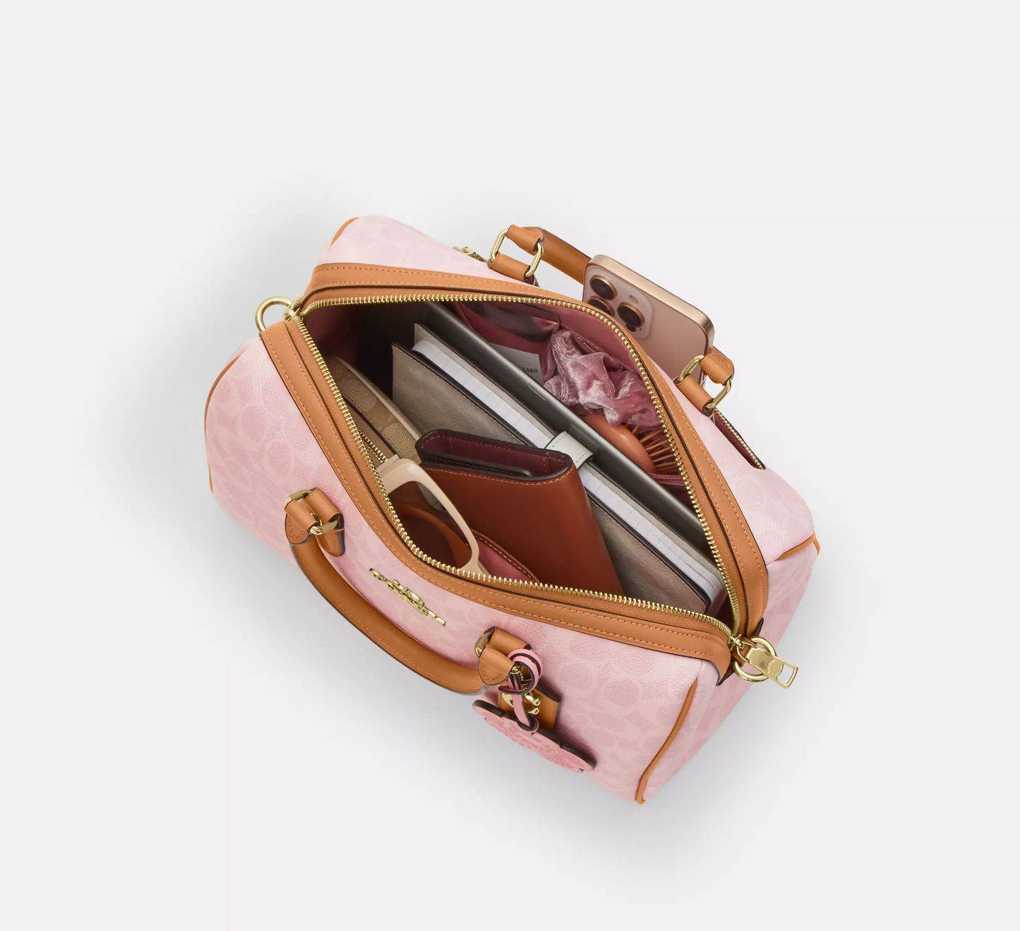 Large Satchel Bag In Signature Canvas With Charms