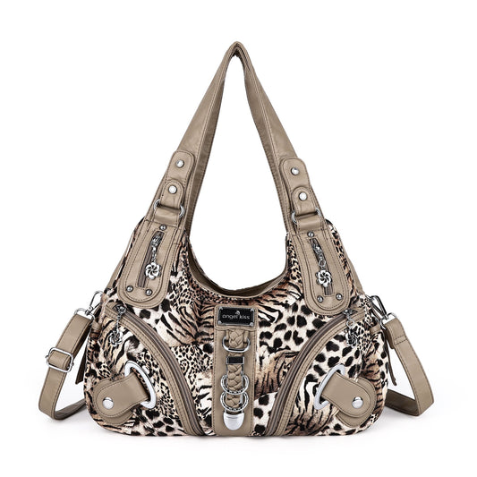 Hobo Leopard print Shoulder Handbag