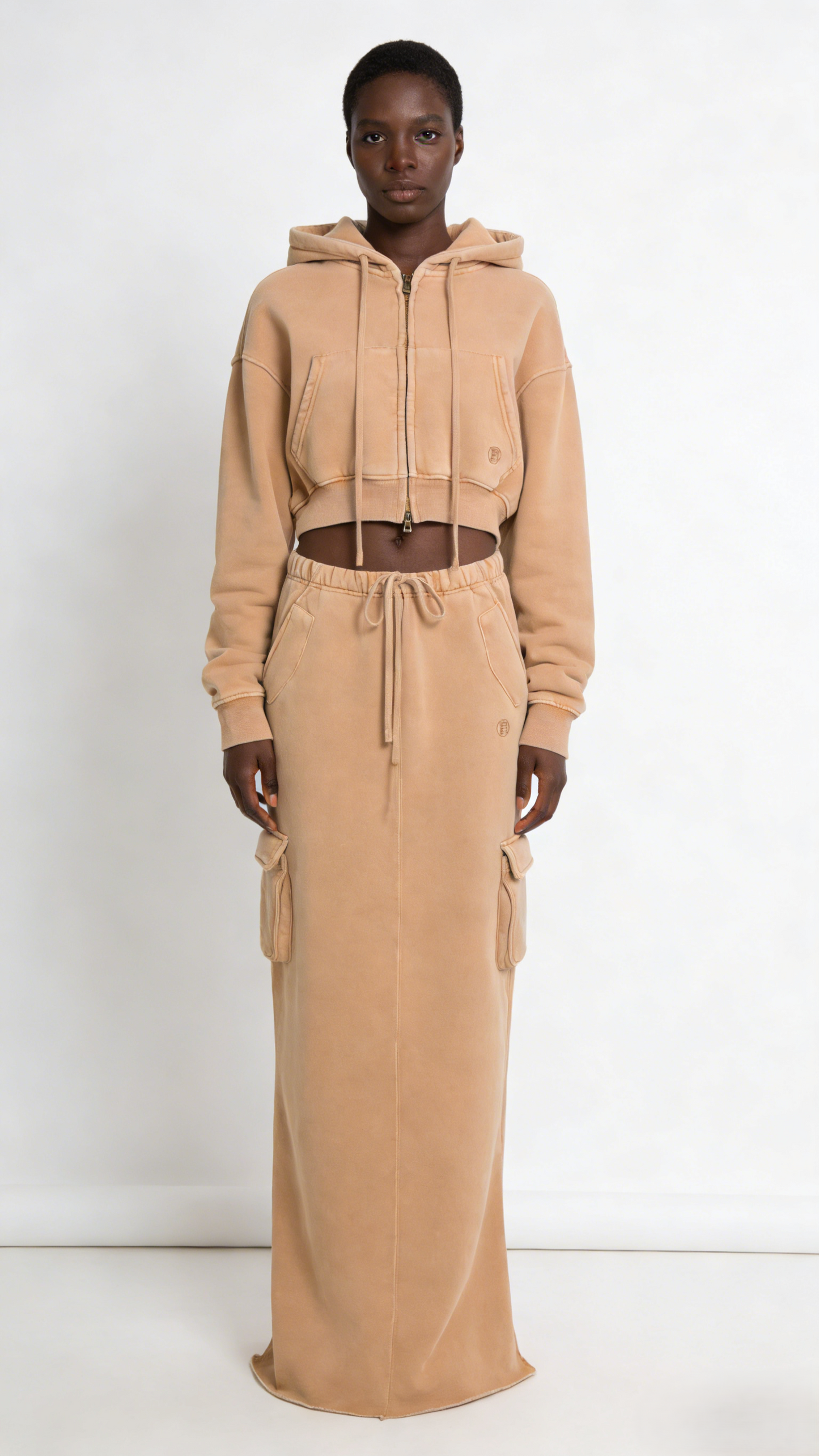 Cargo Hoodie and Cargo Skirt Set