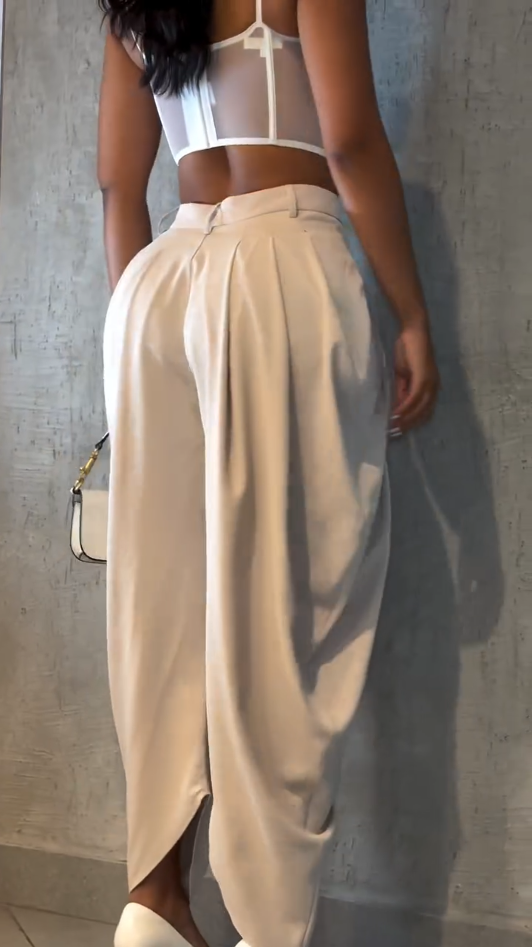 Ice Silk Drape Loose Carrot Pants