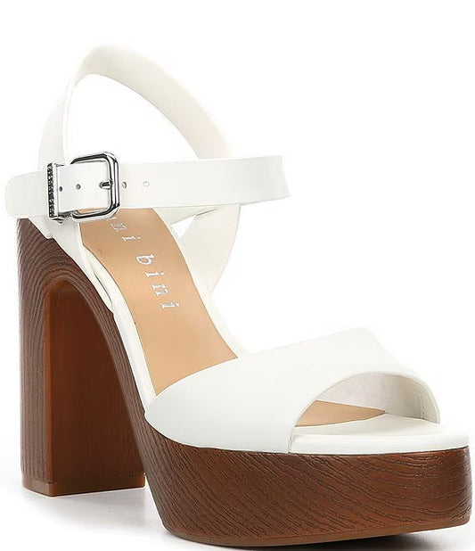 Renner Leather Block Heel Platform Sandals
