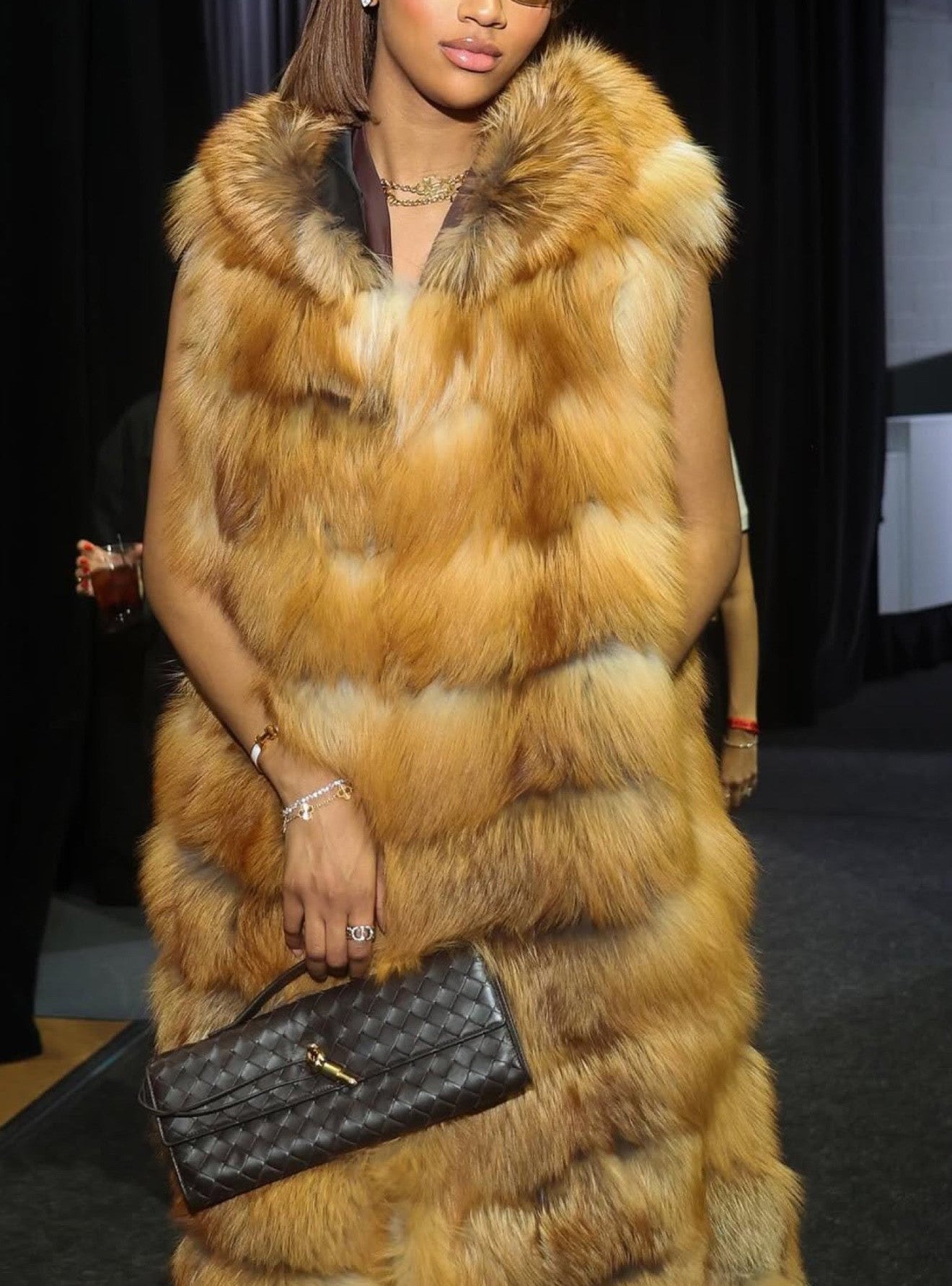 Natural Red Fox Full Length Vest（✔️Free shipping）