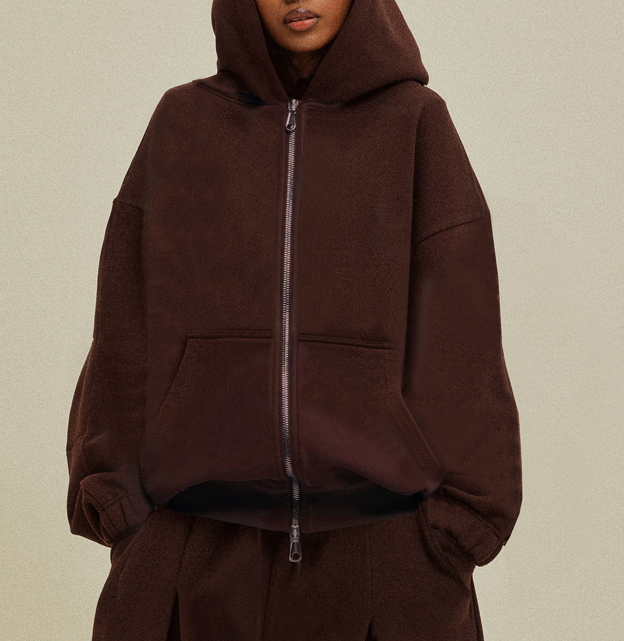 Casual Hoodie Wide-Leg Pants 2-Piece Set