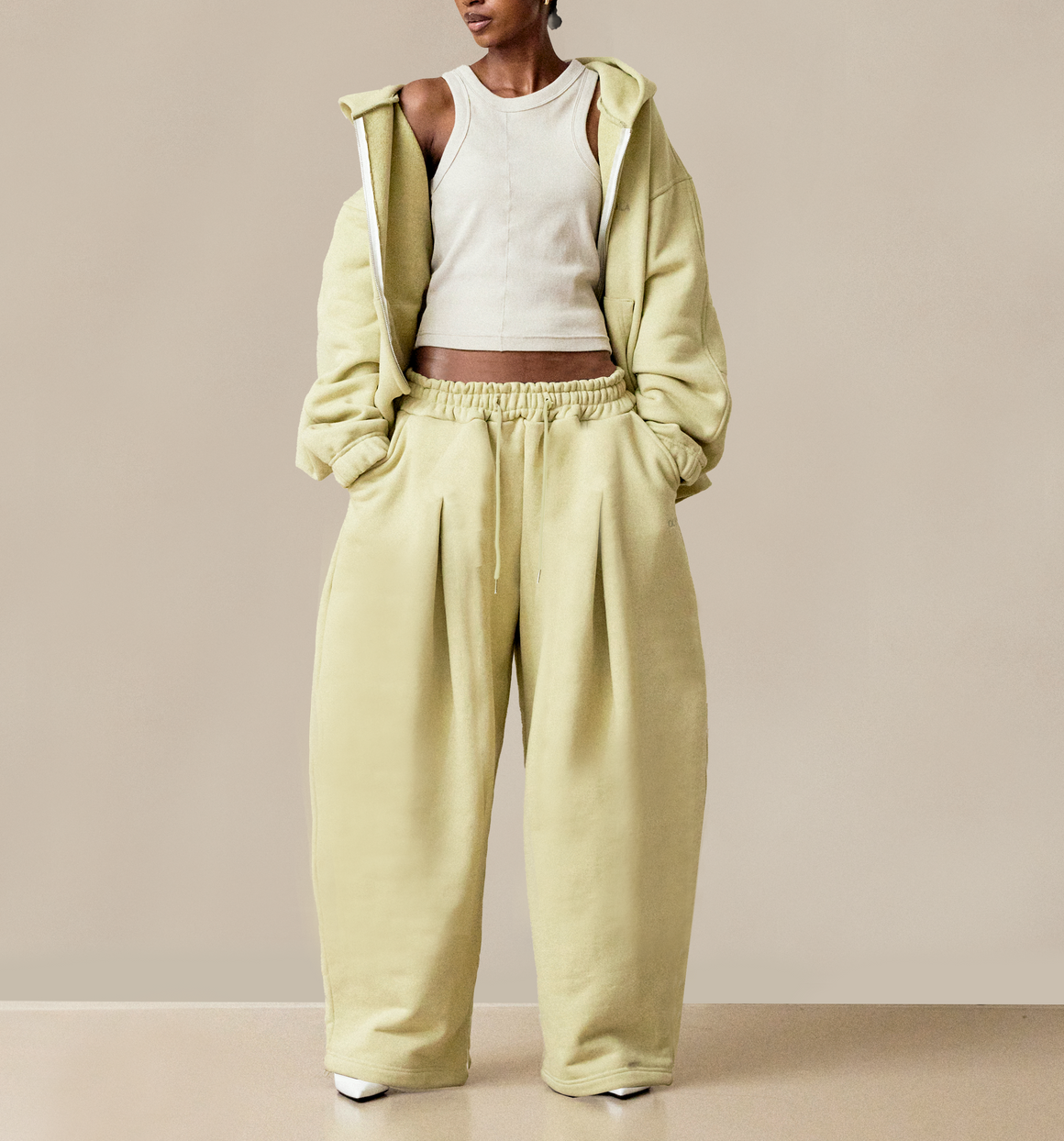 Casual Hoodie Wide-Leg Pants 2-Piece Set