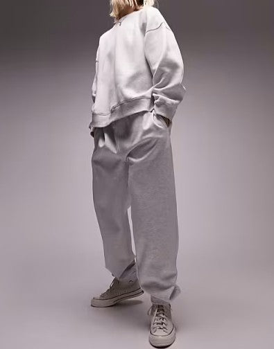 Solid Color Simple Gray Sports Suit