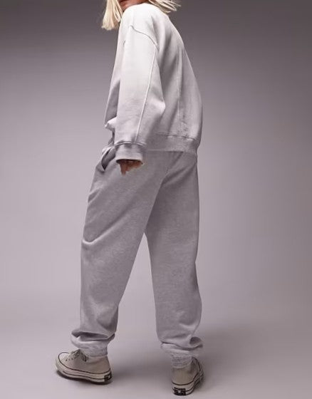 Solid Color Simple Gray Sports Suit