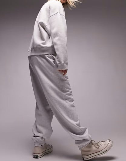 Solid Color Simple Gray Sports Suit