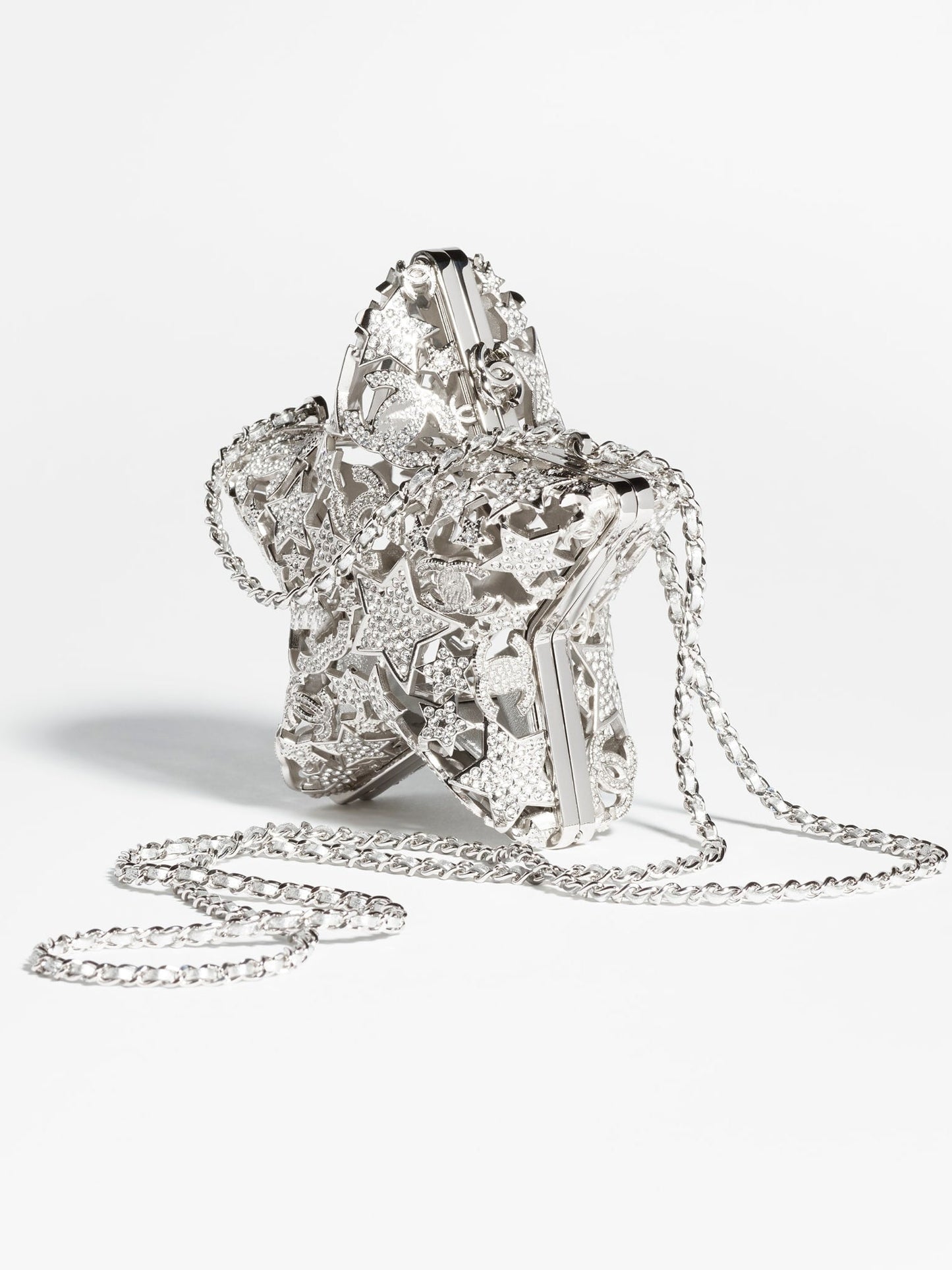 Silver-Tone Metal & Crystal Bags