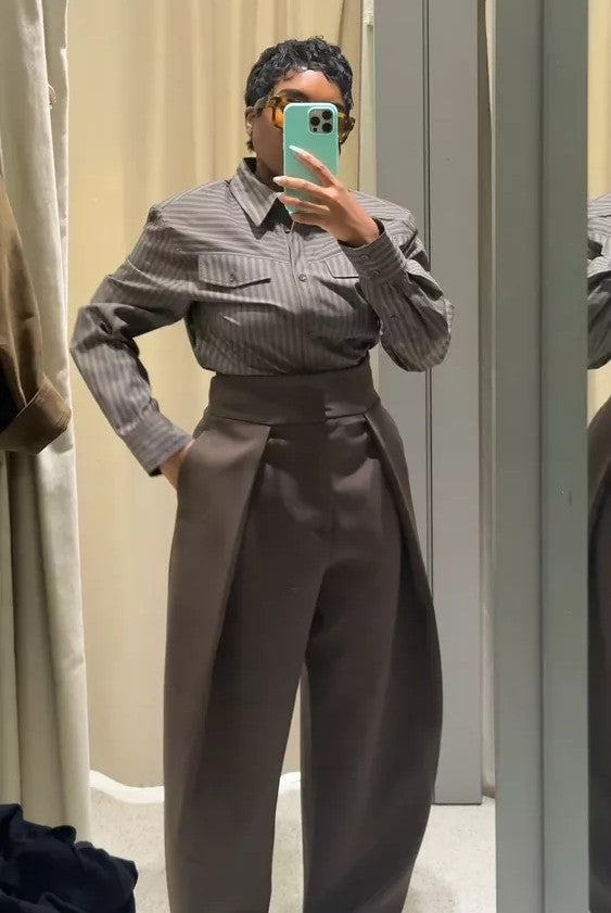 Pleated Balloon Pants