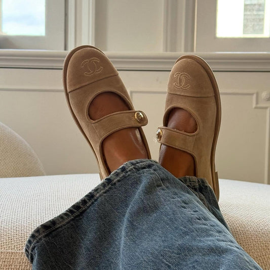 Double-c Shearling Flats