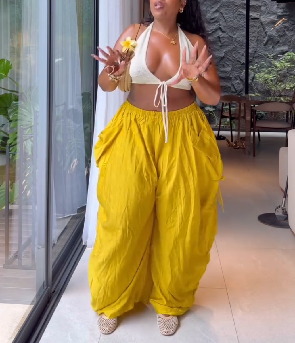 Extra Loose-Fitting Wide-Leg Pants With Pockets