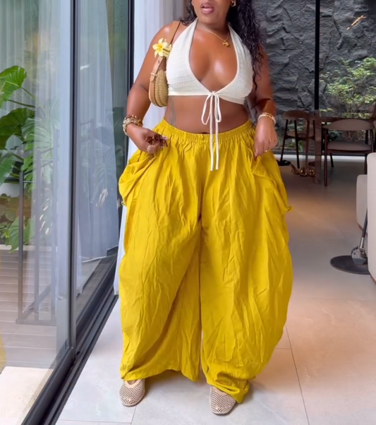 Extra Loose-Fitting Wide-Leg Pants With Pockets