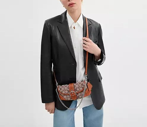 Soho Bag 25 In Crystal Signature Jacquard