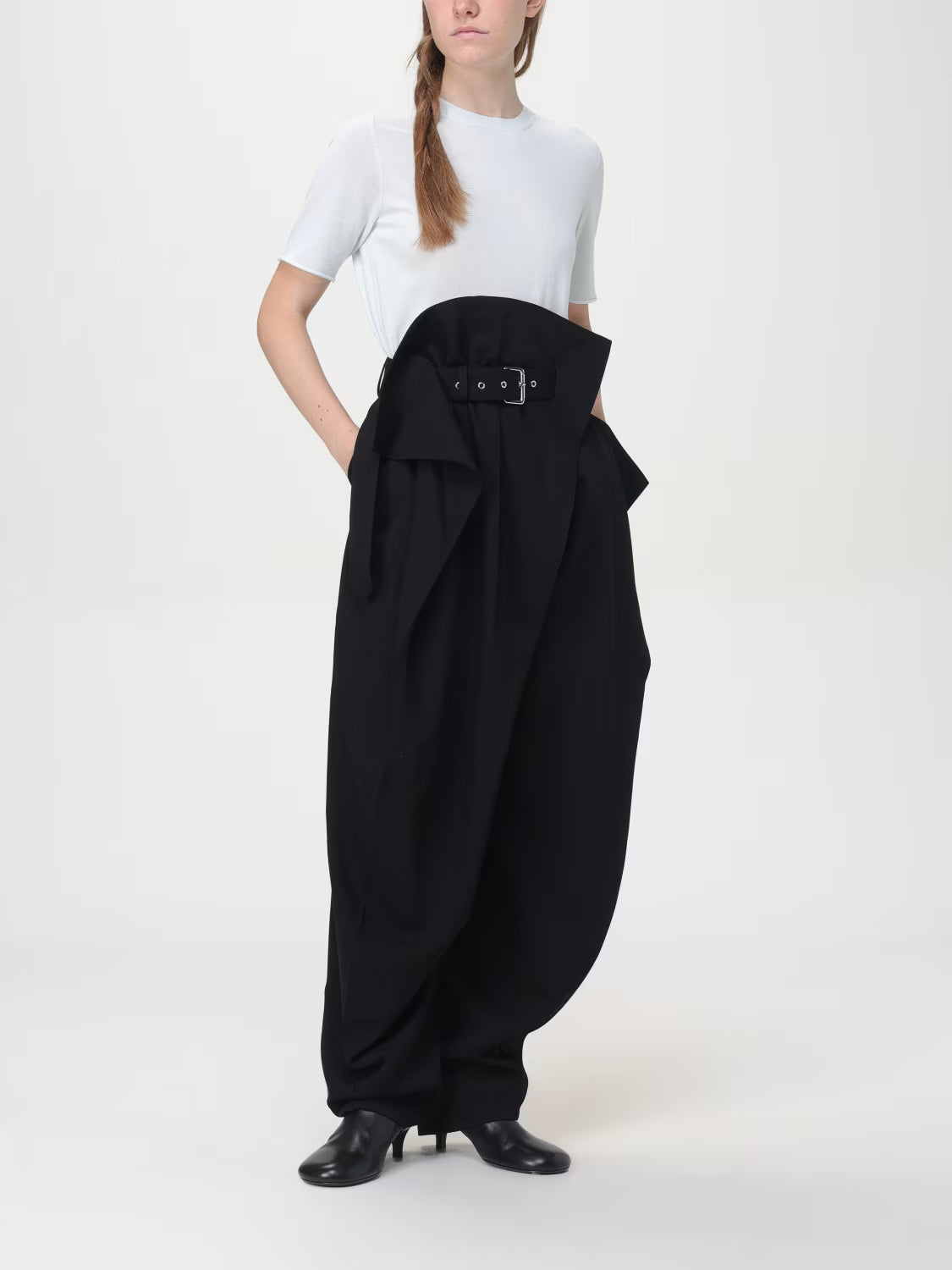 Exaggerated Irregular Wide-Leg Pants