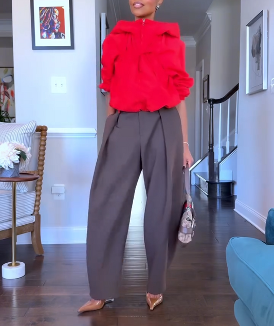 Casual Split Carrot Pants