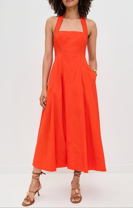 Sunset Muse Halter Neck Midi Dress