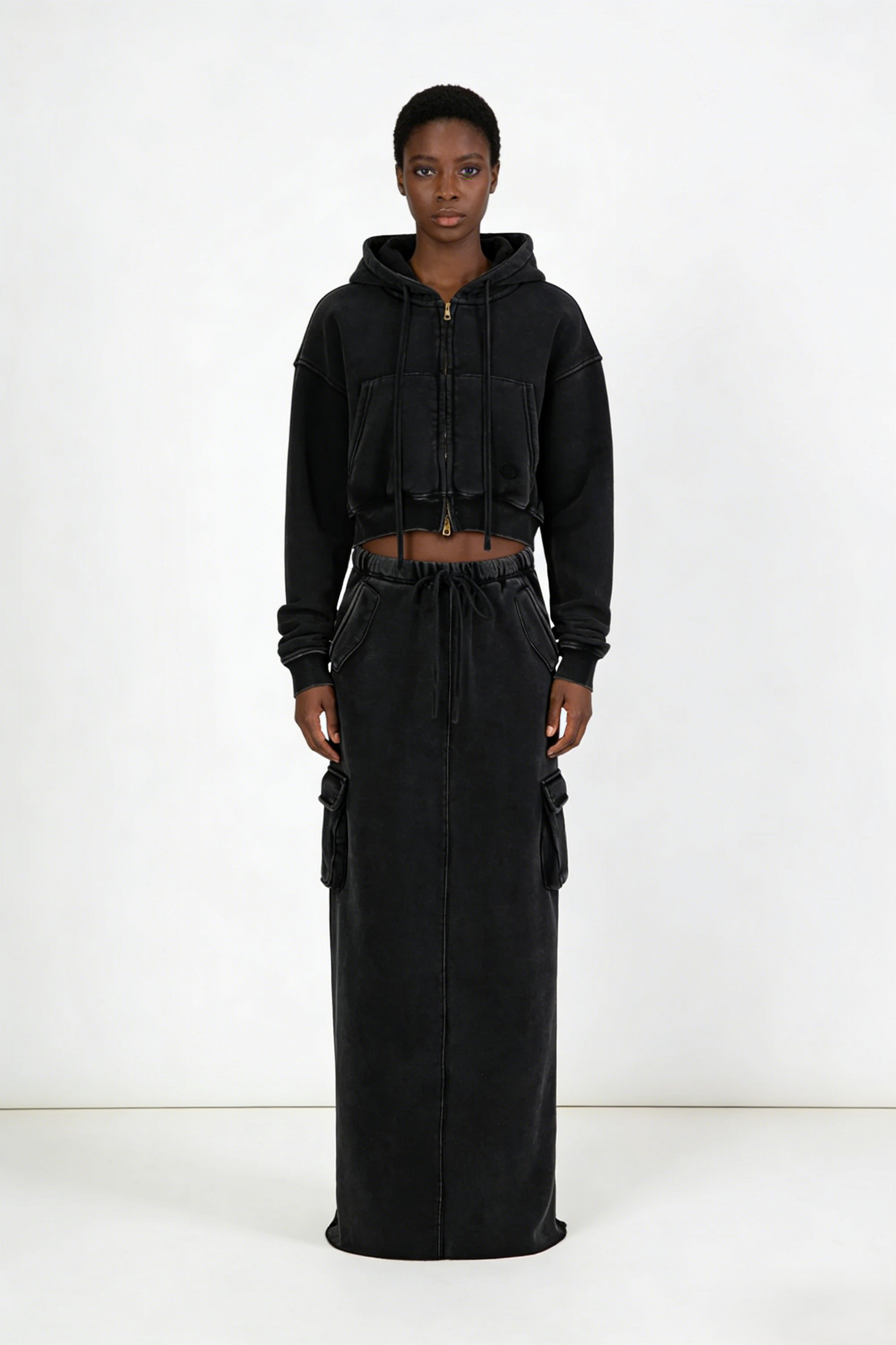 Cargo Hoodie and Cargo Skirt Set