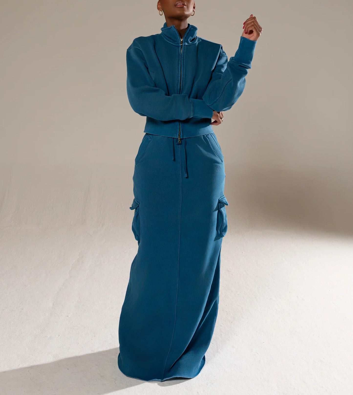 Cargo Hoodie and Cargo Skirt Set