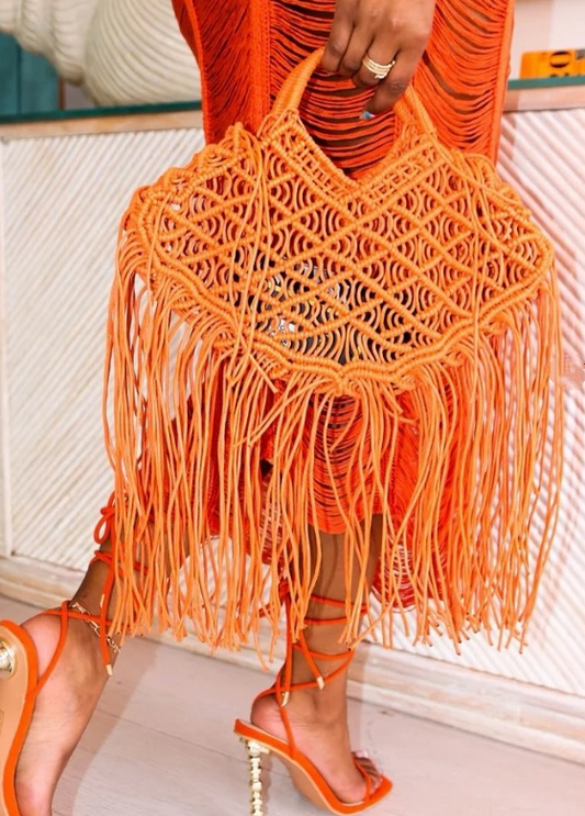 Fringe Tote Clutch