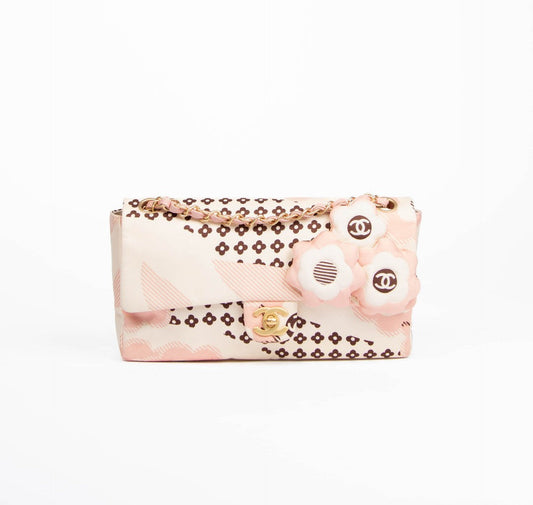 Camellia Printed Medium Single Flap Bag