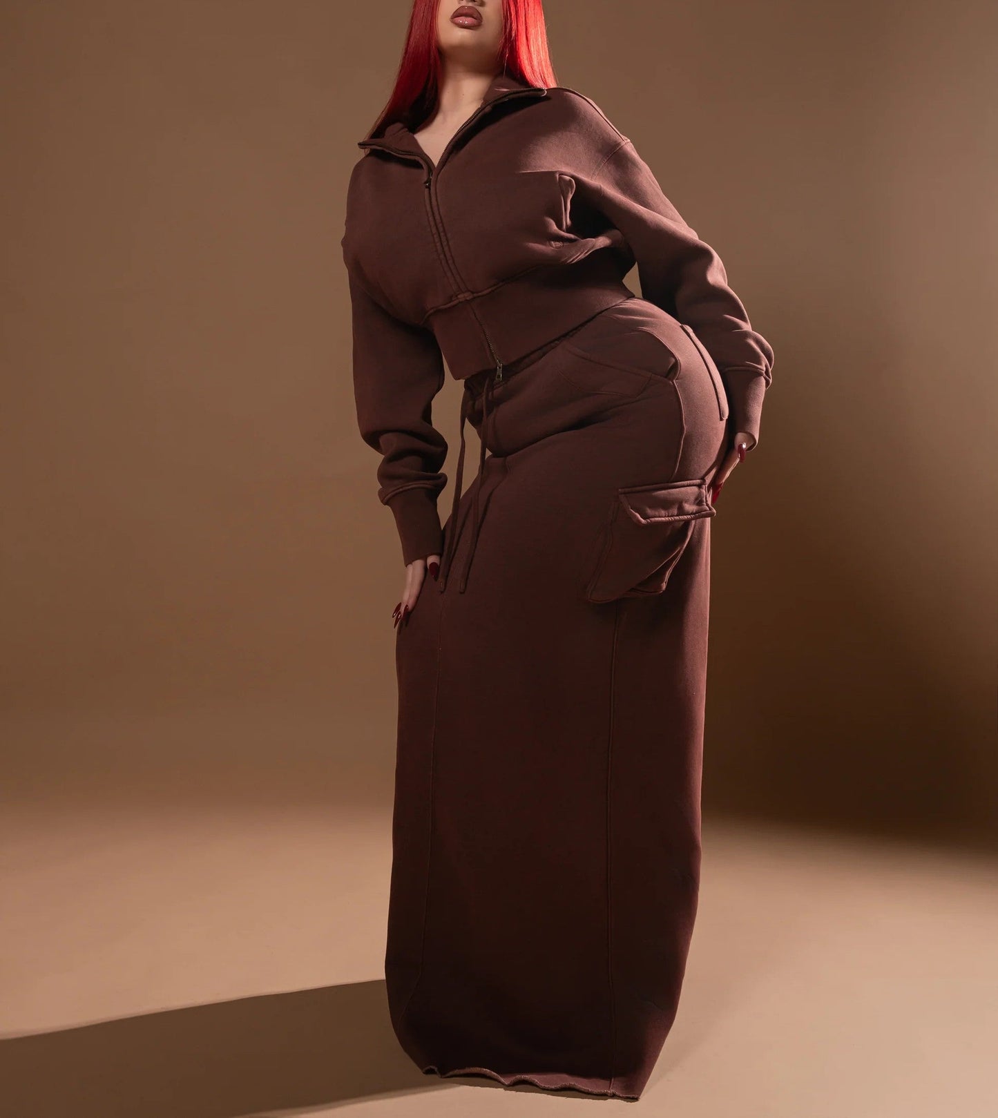 Cargo Hoodie and Cargo Skirt Set