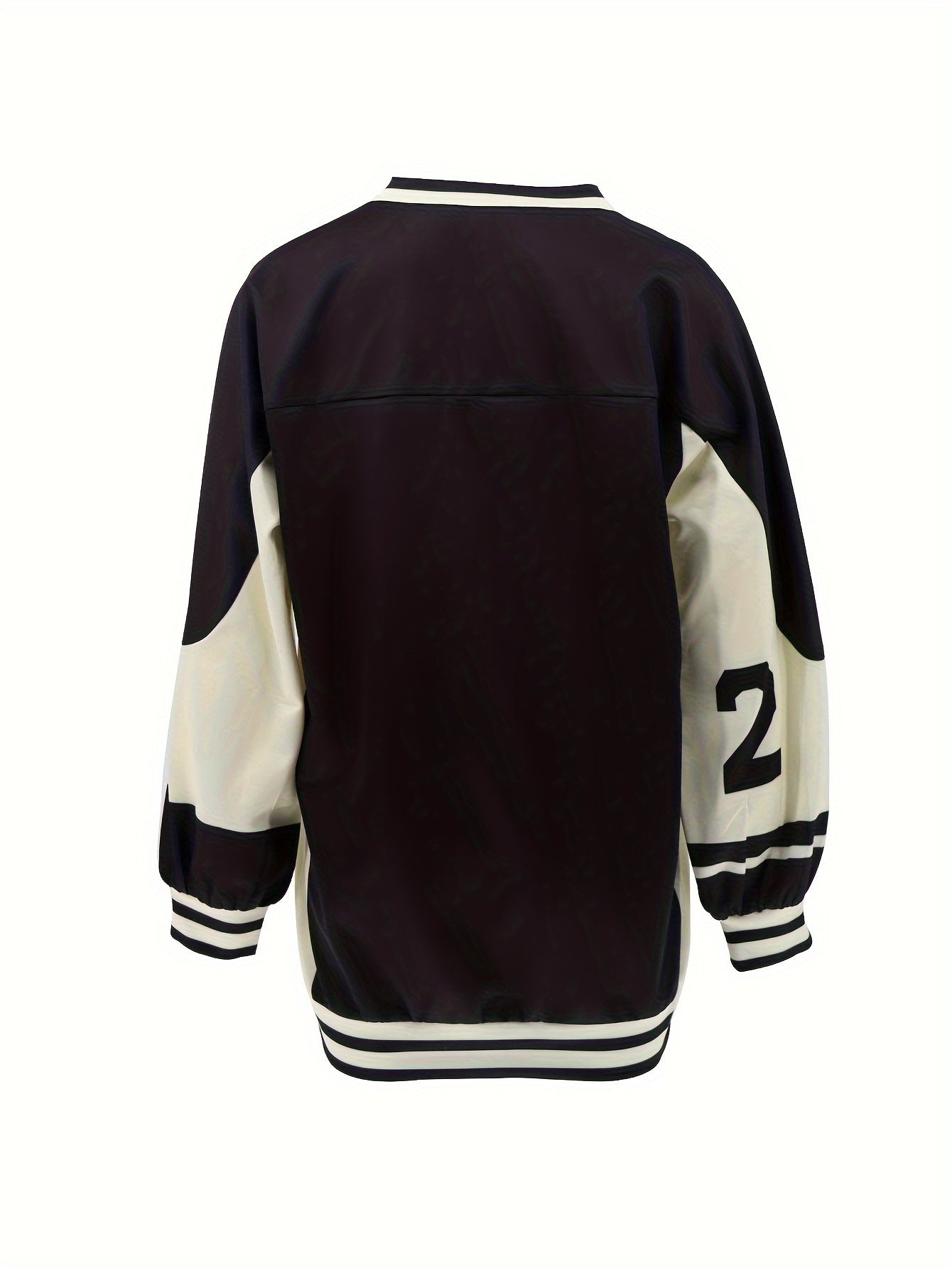 Fashionable V-Neck Black And White Letter Print Dress