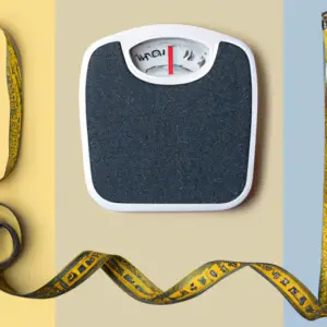 An image showcasing a variety of household objects like a scale, measuring tape, and fitness tracker, symbolizing different ways to measure and track progress at home